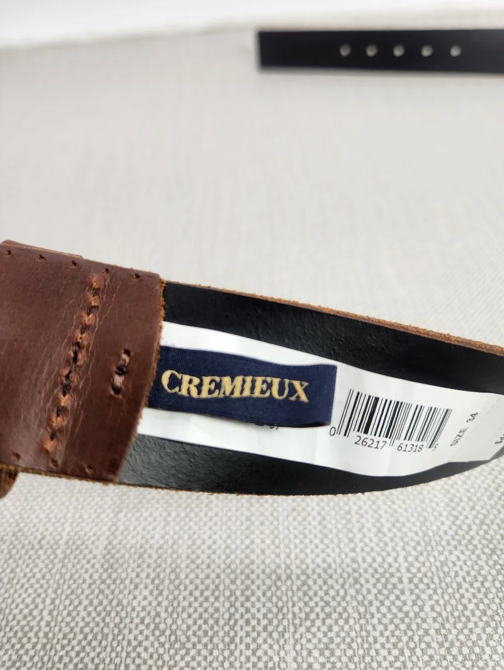 Cremieux Size 34 Brown Leather Belt